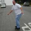 hehe fat guy on a skateboard