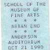 I saw Brian Eno for five bucks!  It was only a conversation, but still, it was cool.